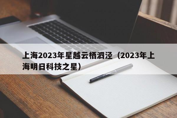 上海2023年星越云栖泗泾（2023年上海明日科技之星）